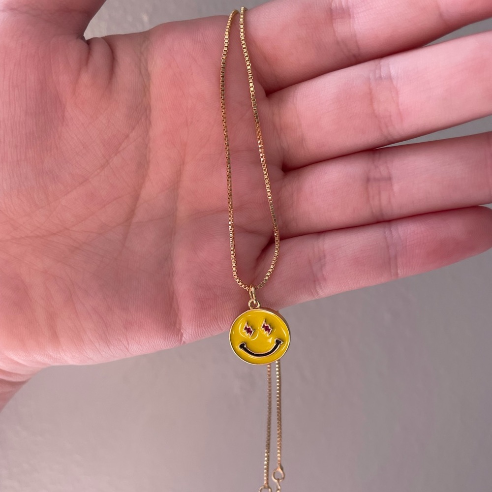 Pink Smiley Necklace